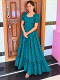 Party Wear Full Length Maxi-Green