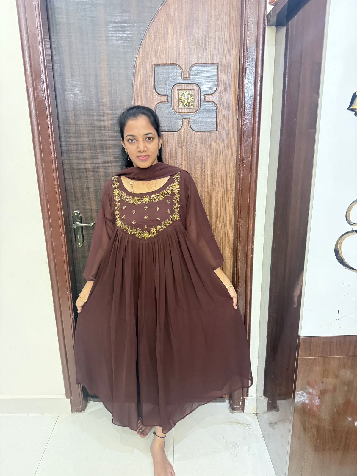 Feeding Party Wear -Coffee Brown