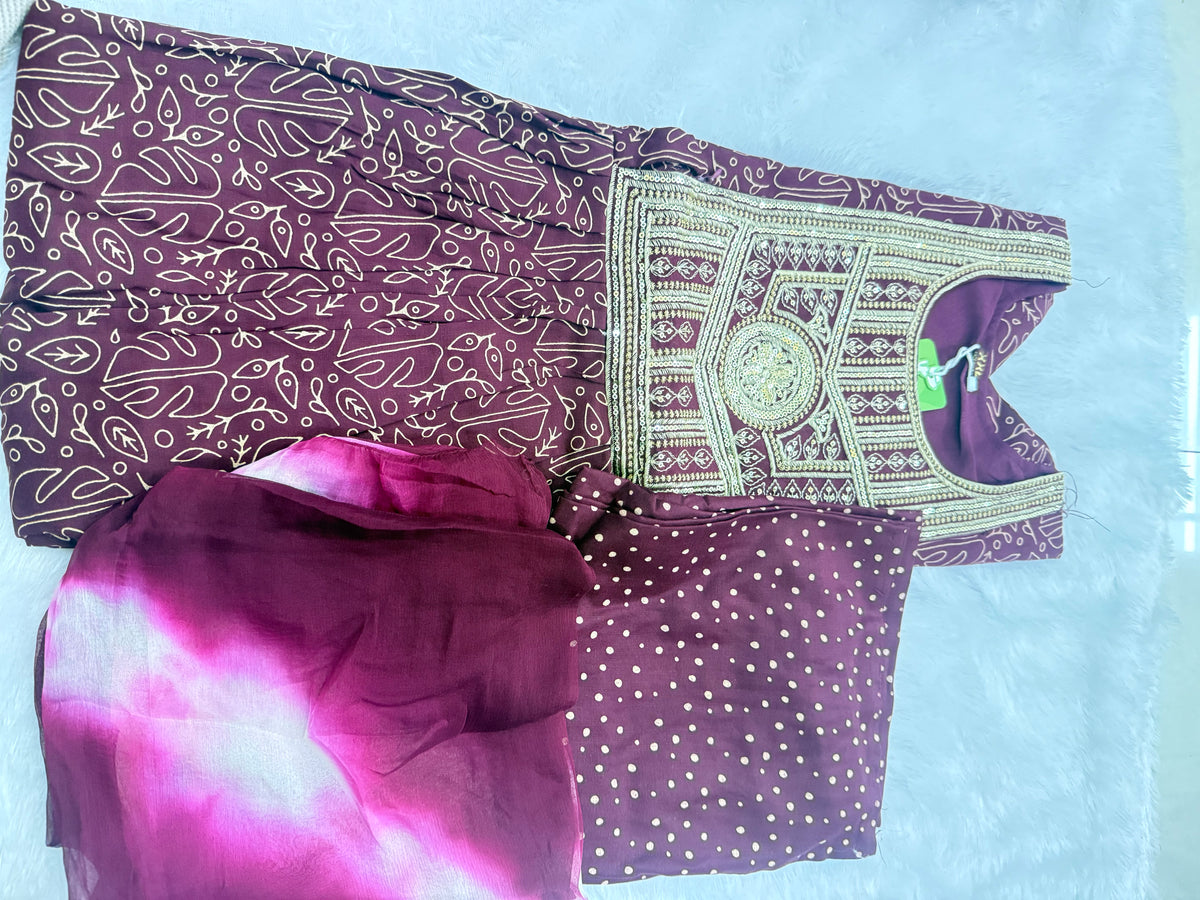 Party Wear 3Pc Set -Heavy Two Ton Fabric-