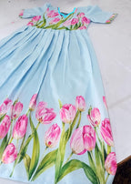 Tulip Sky Blue Cotton Maxi-Blossom Digital (Copy)