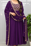 Feeding Party Wear 2Pc Set-wine shade
