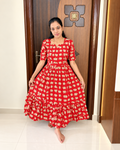 Pure Jaipur Cotton Yolk Part Lining -Red Kalamkari