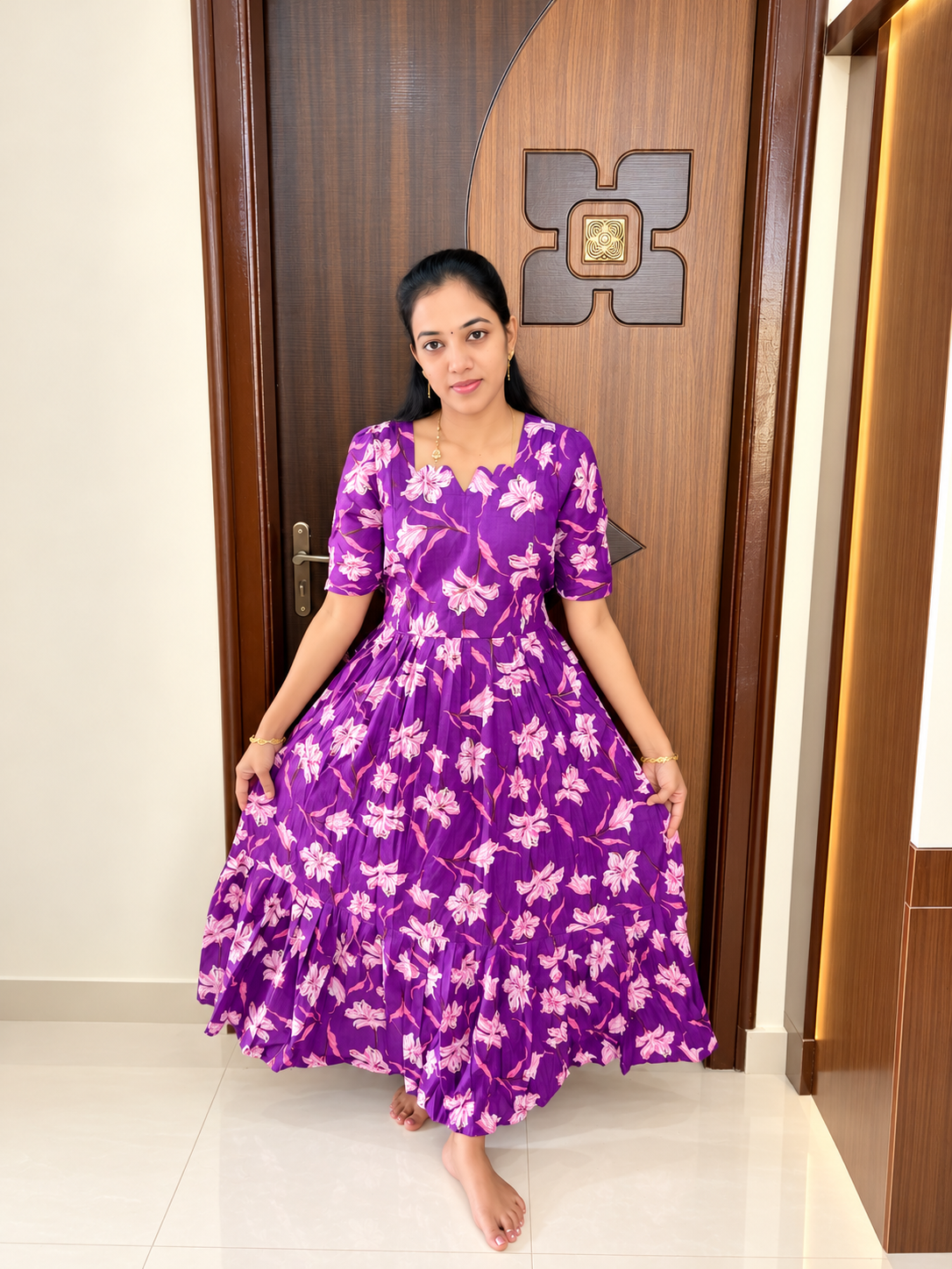 Pure Jaipur Cotton with Full Lining -Violet