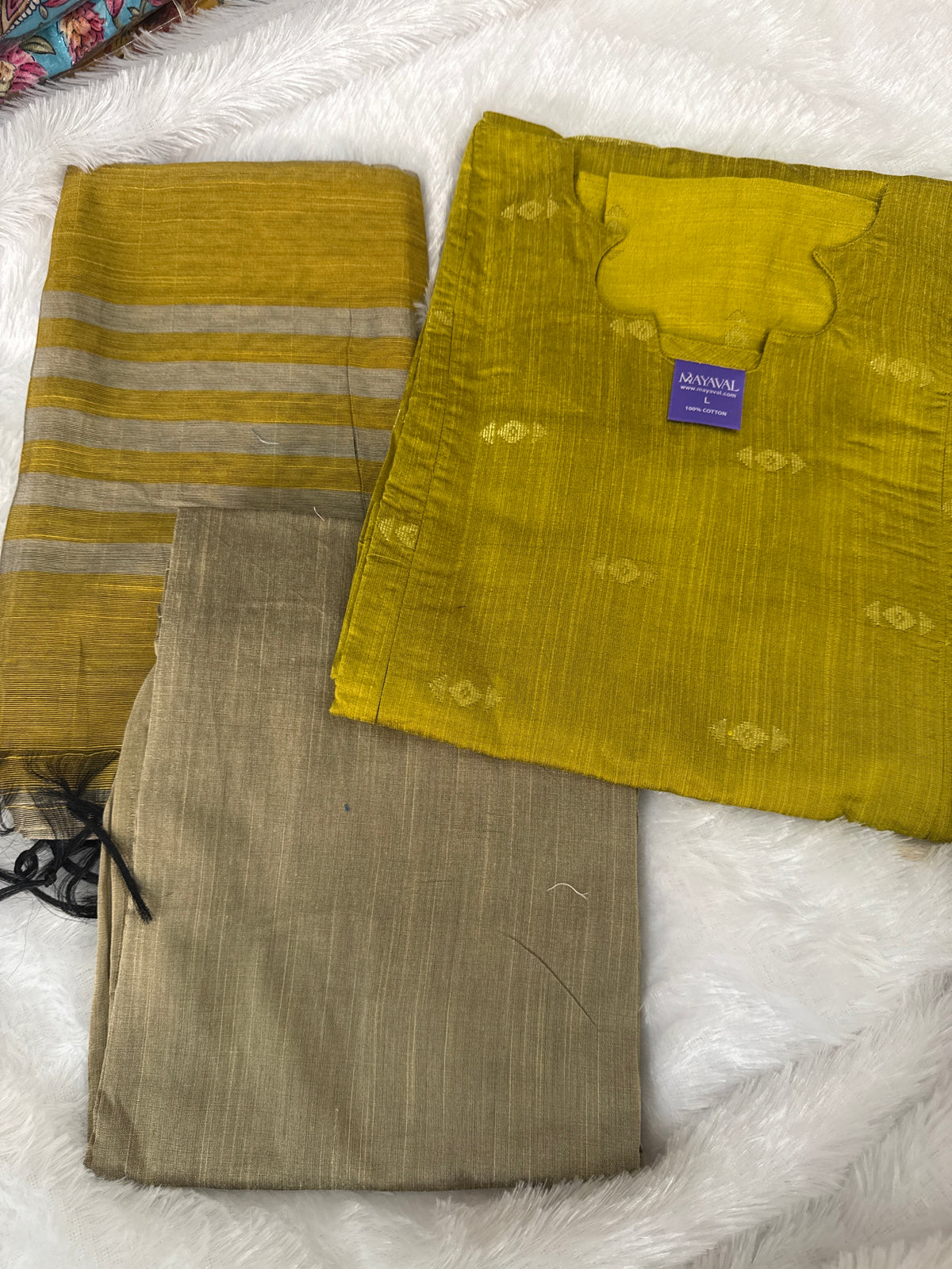 Feeding Raw Silk 3pc Set -Light Green