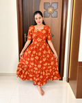 Pure Jaipur Cotton with Full Lining -Rust orange