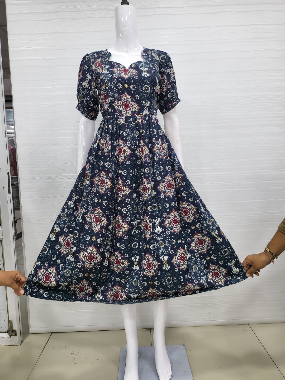Feeding Blend cotton Maxi -Blue