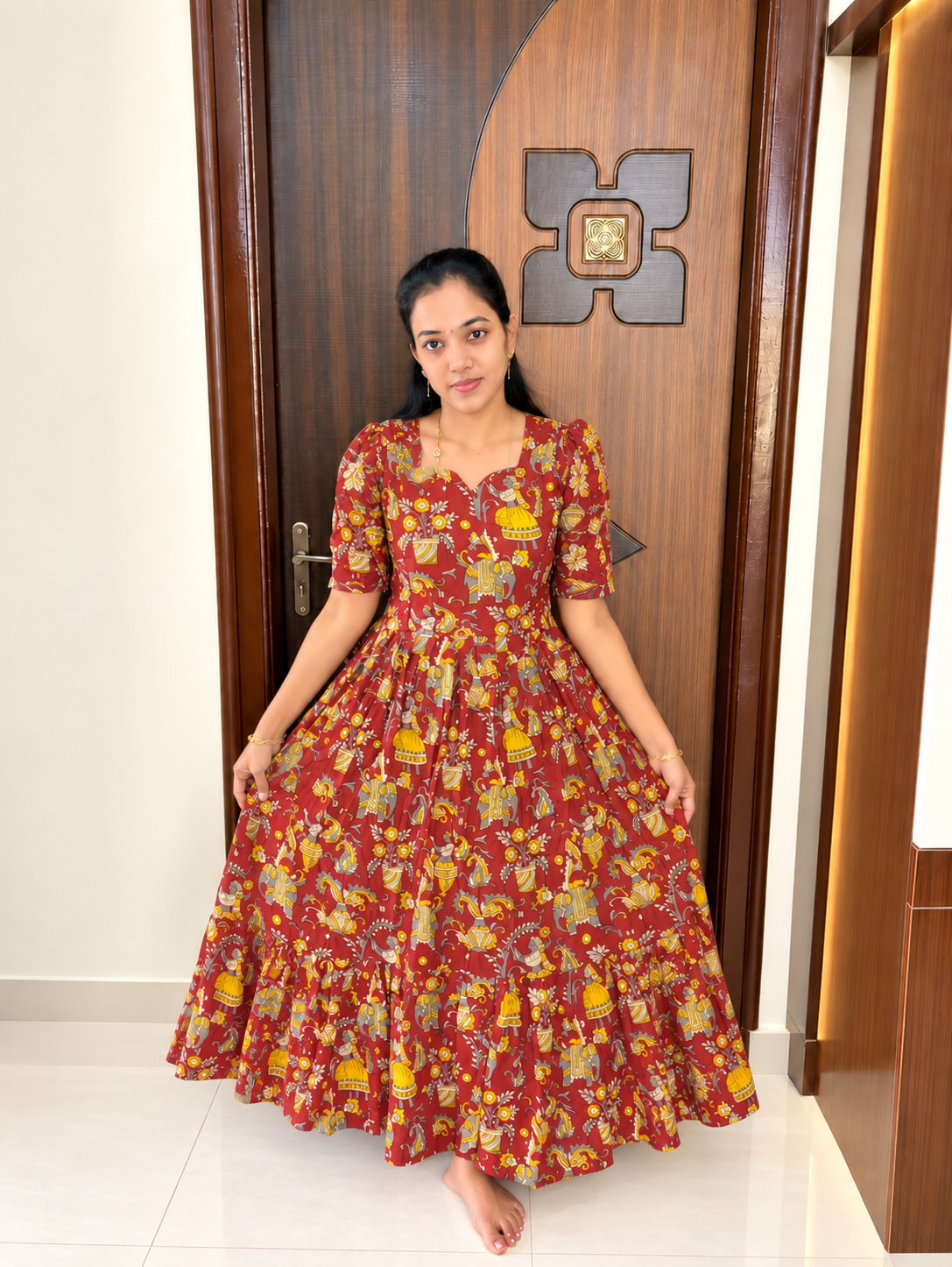 Pure Jaipur Cotton with Full Lining -Maroon