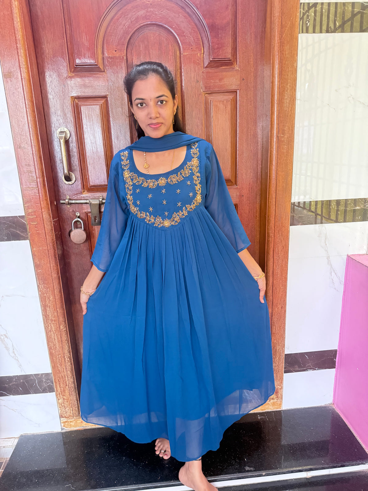 Feeding Party Wear -Ink Blue