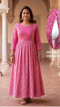 Feeding Pure Cotton Maxis -Pink