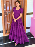 Party Wear Full Length Maxi-Violet