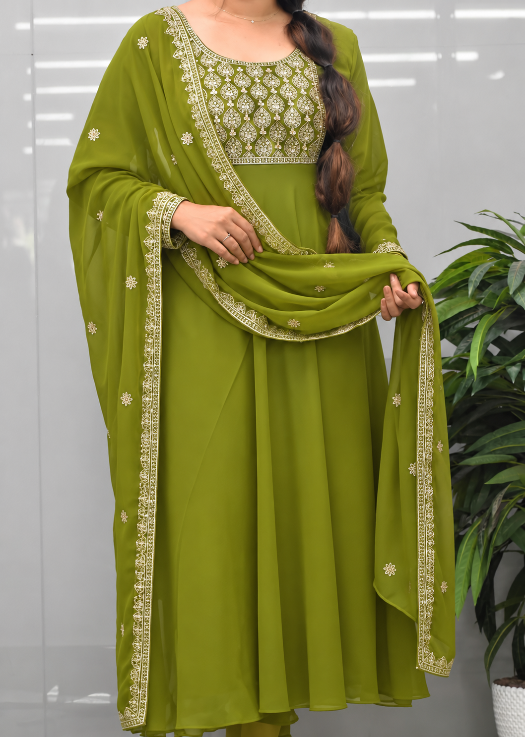 Feeding Party Wear 2Pc Set-Light Green