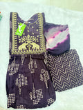 Party Wear 3Pc Set -Heavy Two Ton Fabric-Elephant -Green