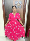 Feeding Georgette Maxi -Elephant Pink
