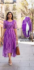 Premium Georgette Feeding Maxi-Violet