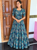 Delta Crepe 3Tier Feeding Maxi -Teal Blue