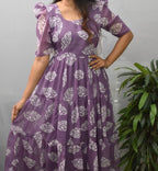 Feeding Georgette Maxi-Violet
