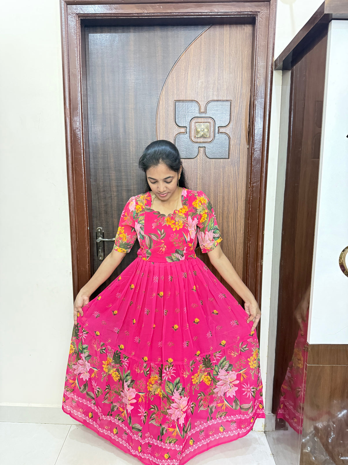 Georgette Feeding Maxi Long Maxi