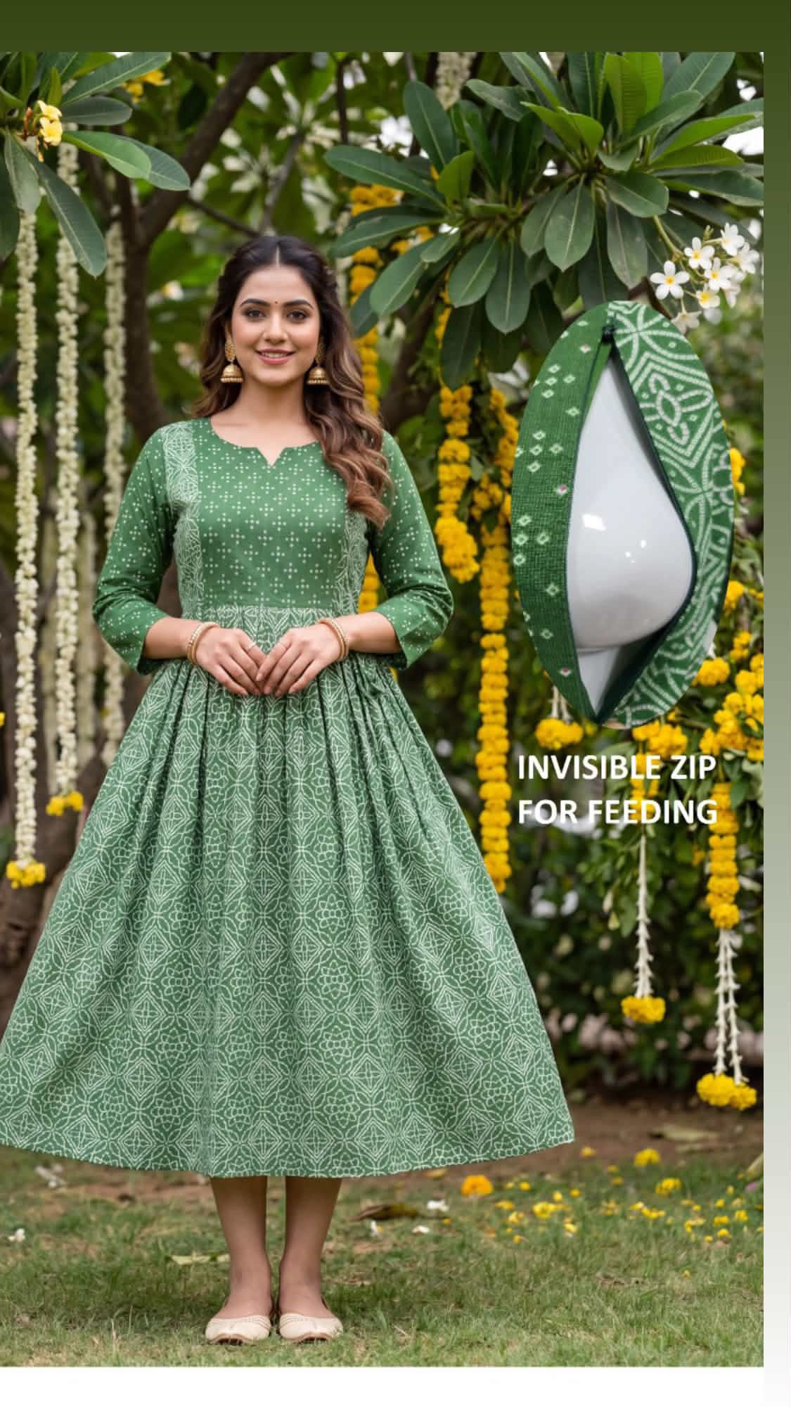 Feeding Pure Cotton Maxis -Green