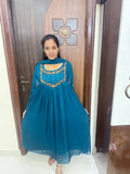 Feeding Party Wear -Teal Blue
