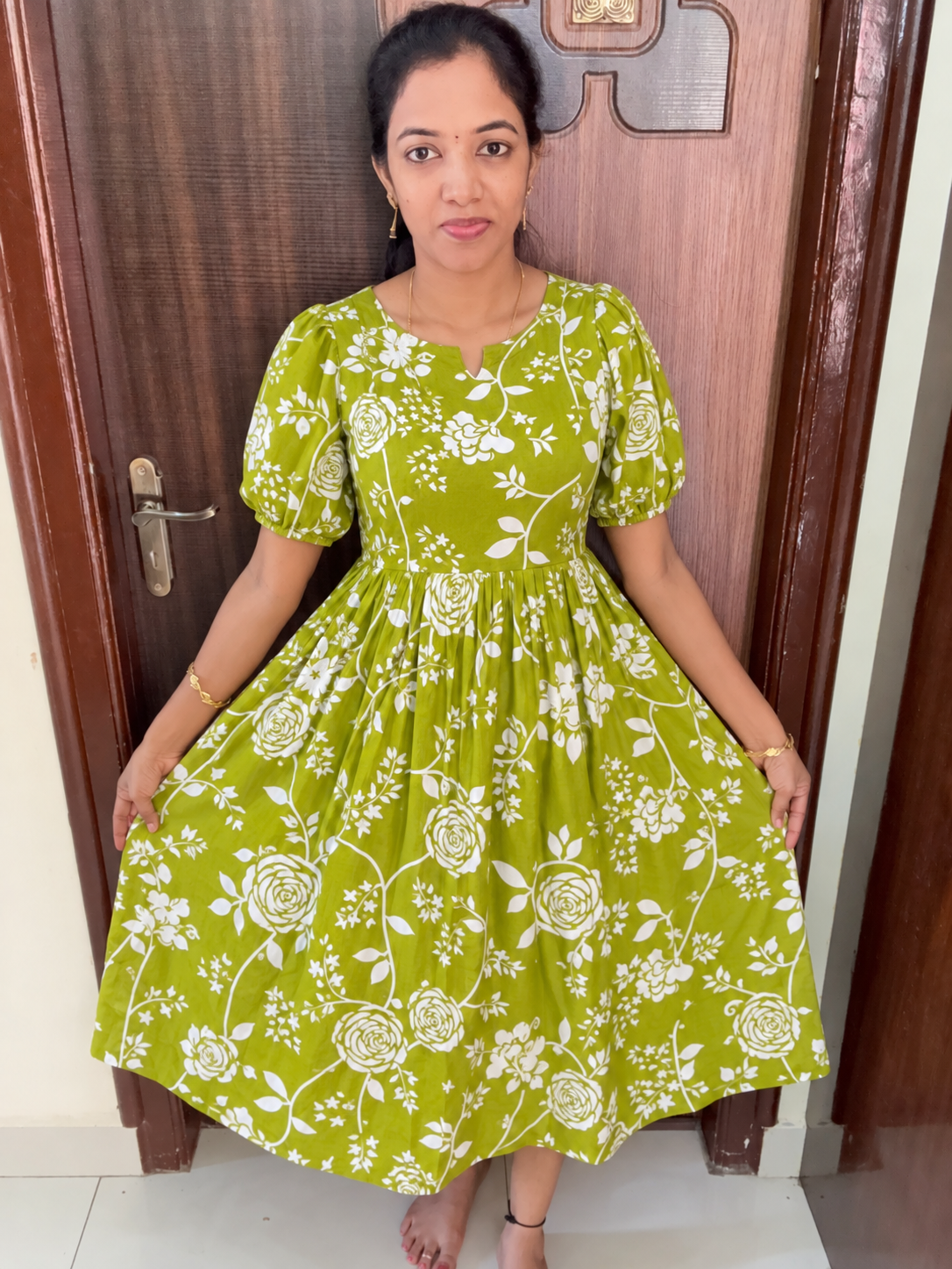Cotton Maxi soft 100% Cotton-Parrot Green