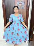 Feeding Georgette Maxi -Water Blue