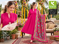 Roman Silk Kurta Set With Kalamkari Dupatta-Rani Pink