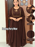 Feeding Georgette Party Wear Maxi With shawl