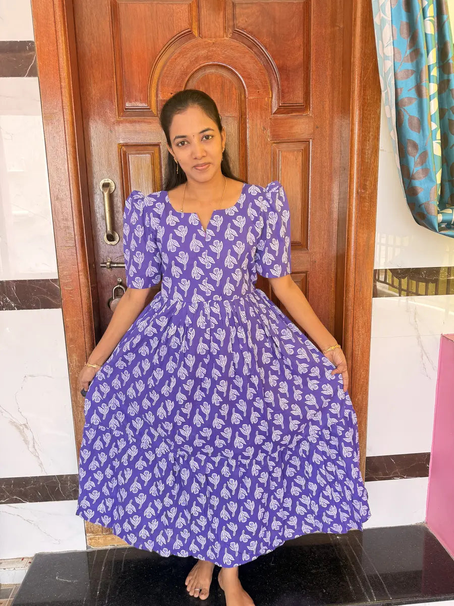 Pure Cotton Feeding Maxi-Violet