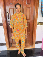 Feeding Coord Set -Jaipur Cotton -Yellow