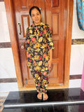 Feeding Coord Set -Jaipur Cotton -Black floral