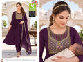 Feeding Mul Chanderi Kurta Set -Wine Color