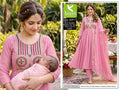 Feeding Mul Chanderi Kurta Set -Baby Pink